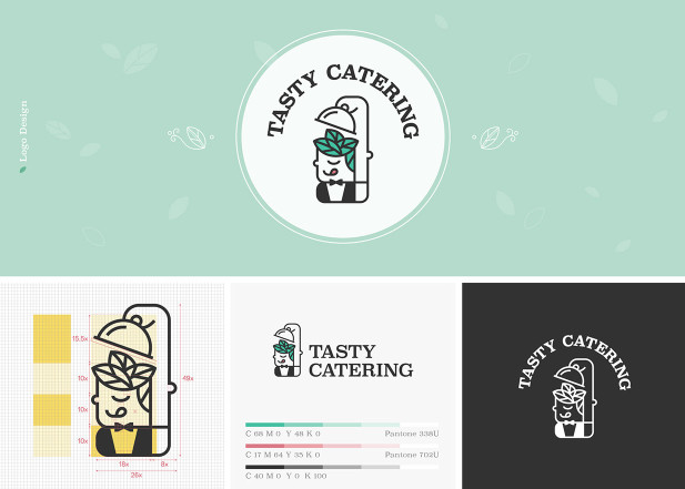 綠色健康餐飲品牌標識設計與吉祥物設計 綠色健康餐飲品牌標識設計與吉祥物設計